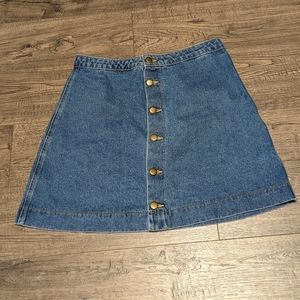 American Apparel high waist denim skirt